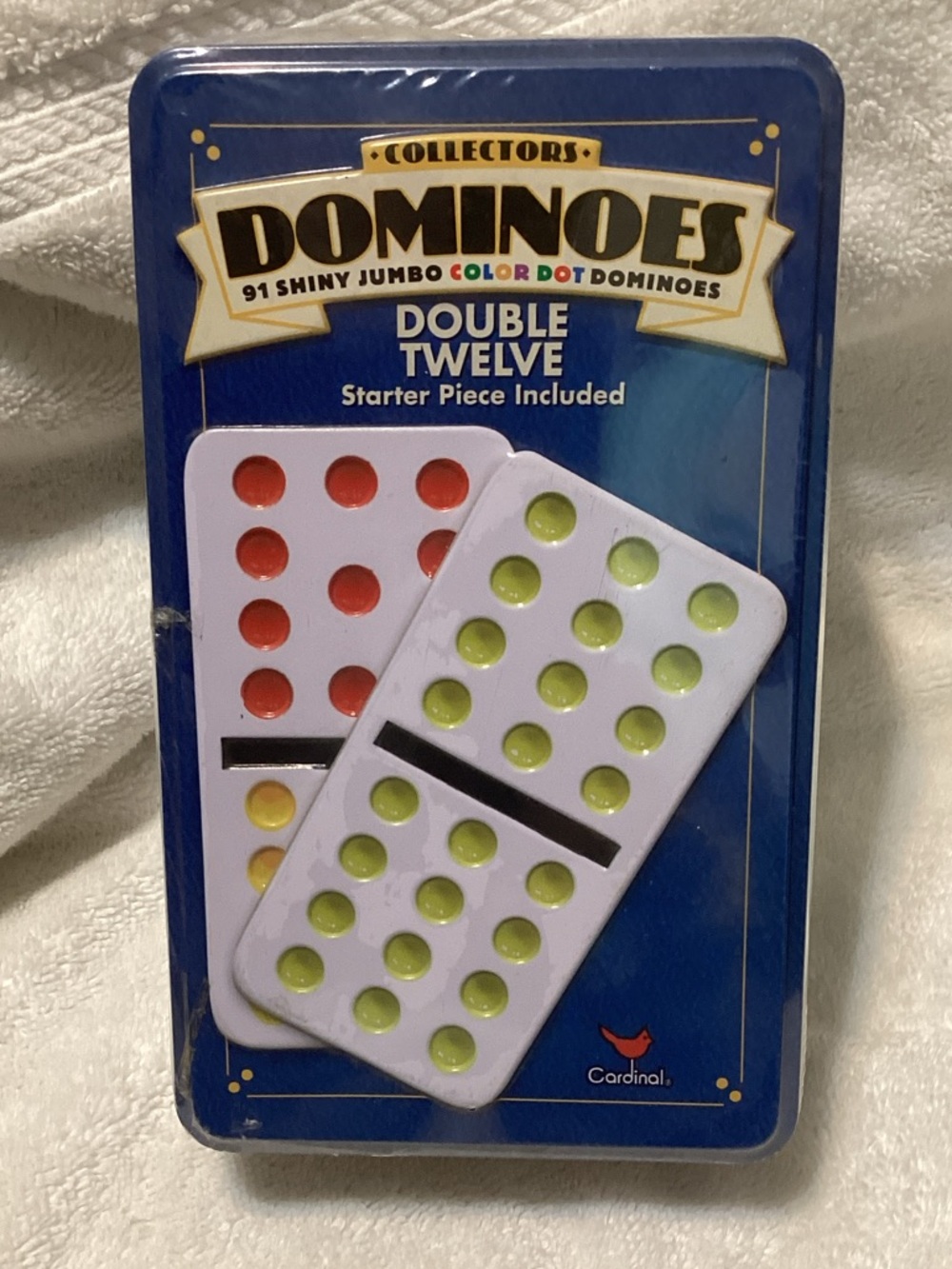 Cardinal Collectors Dominoes Double Twelve - Color Dot Domino Set NEW